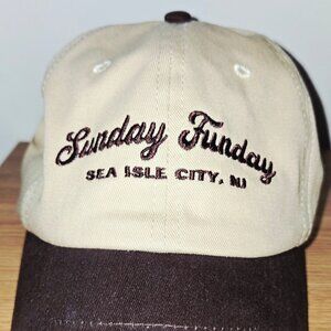 Sea Isle City NJ New Jersey SUNDAY FUNDAY Beige/Brown Unisex Dad Hat